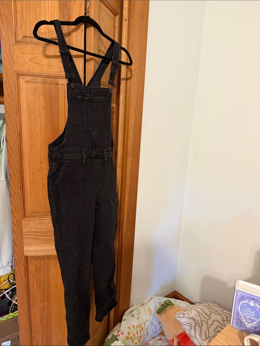 Madewell Black Denim Overall Jumpsuit